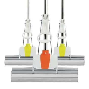 益美得 TTB-699  滚轮式挤水胶棉拖把伸缩杆免手洗懒人地拖 橙色27厘米