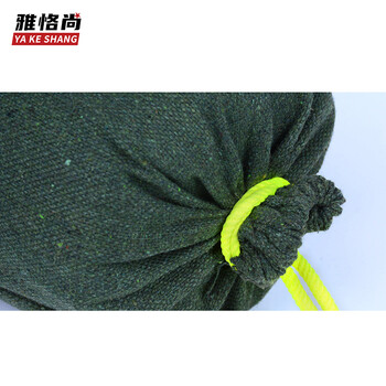 雅恪尚 防汛沙袋防洪防涝抗险救灾用应急沙袋消防训练帆布袋 25*50cm帆布抽绳款