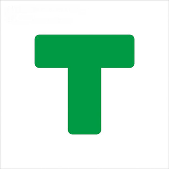 亿箬 警示6S四角地面定位贴 桌面定置标签5S管理定位贴纸10*10*4cm 绿色L型 12个/包