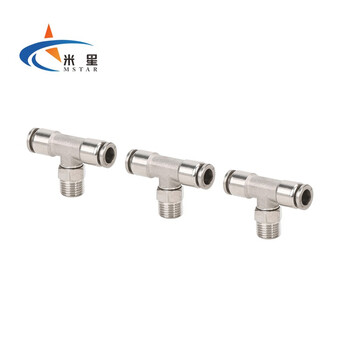 米星（MSTAR）不锈钢外螺纹三通接头 304不锈钢气动气管接头PB PB6-02