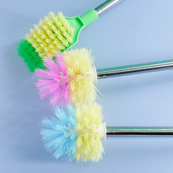 赫思迪格 JG-259 不锈钢圆柄马桶刷 清洁圆球厕刷马桶刷 长柄厕刷清洁刷	圆头（颜色随机）