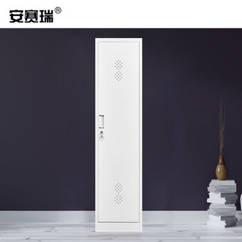 安赛瑞 清洁柜 单门卫生柜 钢制拖把扫帚柜 铁皮带锁保洁工具杂物收纳柜 单门款700488
