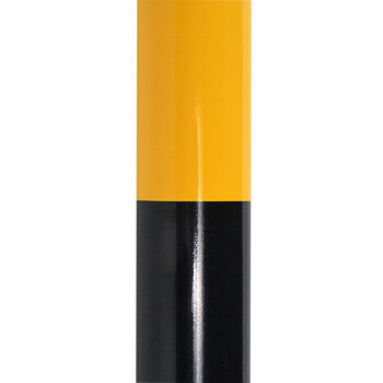 知旦 警示柱 活动款双面解锁 高50cm交通路障设施警戒桩钢制路桩可定制 600909 壁厚1.5mm