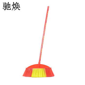驰焕 塑料小扫把清洁环卫硬毛扫帚户外学校物业塑料丝小笤帚 半圆塑料扫把一个装
