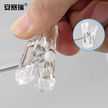 安赛瑞 T型台式展示架 不锈钢pop广告海报超市标价牌落地促销牌伸缩海报夹子26065