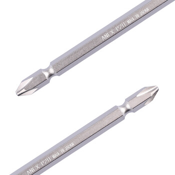 安力士牌（ANEX）进口AHM-2110 螺丝刀批头 双头强磁螺丝刀 十字批咀 PH2X110mm 2支装