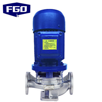 FGO 不锈钢立式离心泵 IHG 管道泵 220V/380V 电压可选择 50-100A Q=12.5m3/h H=12.5m 功率0.75kw