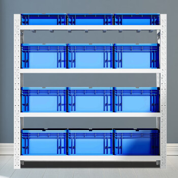 尚留鑫 仓储货架承重500KG/层2000*600*2000mm四层白色置物架仓库库房储物架车间物资存放架加厚铁架