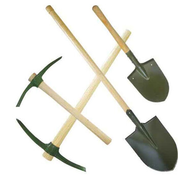 战术国度 抢险救援铲子防汛战备锹 尖头小锹63CM 军绿色