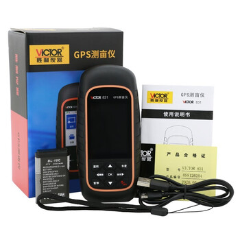 胜利仪器（VICTOR）高精度测亩仪土地面积测量GPS北斗双卫星手持车载量田地亩数计亩器 VC831 标配现货