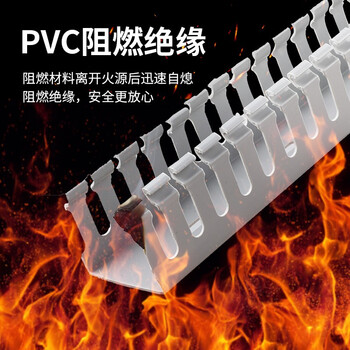 海乐(HAILE)配电柜 齿形PVC走线槽 高40mm 宽40mm 1米/根 10根装 ZXC-4040