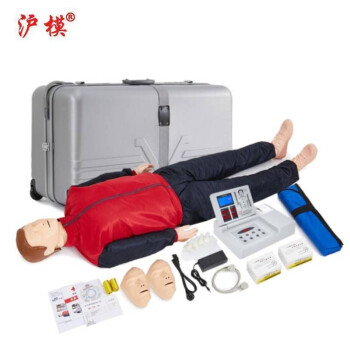 沪模 HM/CPR590心肺复苏模拟人液晶屏显示急救假人培训救生训练模型考核计数打印语音橡皮人