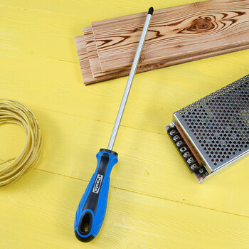 保拉(Paola) 螺丝刀大号十字8*250mm 铬钒钢防滑带强磁性加长螺丝批 起子改锥1539