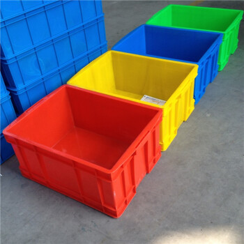 贺曼加厚周转箱长方形塑料箱物流箱整理箱塑胶箱外尺寸440*330*195蓝色