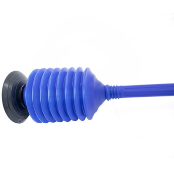 海斯迪克 HK-8037 马桶吸 橡胶皮抽子 通马桶下水道疏通器 蓝色塑料柄+黑色底吸泵