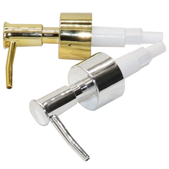 海斯迪克 HK-751 洗手液乳液瓶喷头 电镀塑料洗手液瓶按压器压头压泵头按压泵28牙 银色