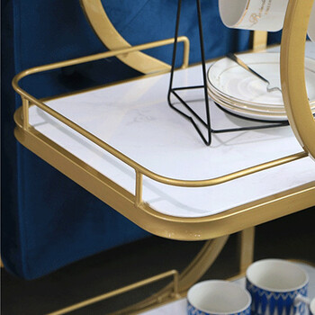 益美得 FW-1029 铁艺餐车酒店餐厅茶水车手推车送餐车清洁车酒水车 45*35*84cm