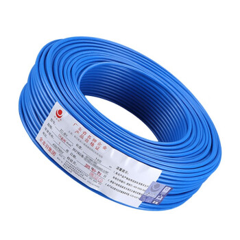 金龙羽 国标铜芯电线电缆单芯单股硬线阻燃ZC-BV6平方电线100米/卷 蓝色