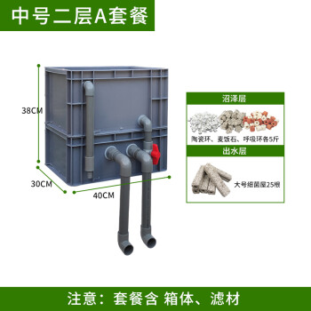 店铺推荐沼泽过滤箱自制周转箱过滤箱鱼缸鱼池过滤器水循环过滤滴流盒