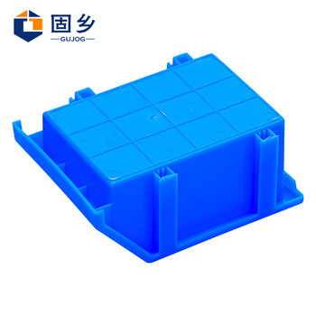 固乡 五金分类收纳盒 塑料零件盒 仓库货架整理 斜口盒 蓝色R1号180x125X75mm