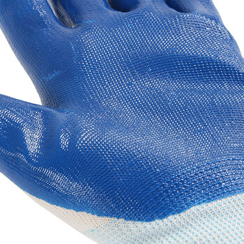 益美得 dj1404 尼龙丝丁腈挂胶浸胶手套劳保清洁防护手套 单双装