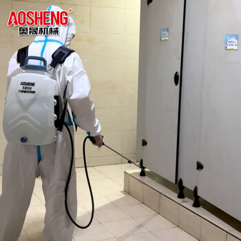 奥晟机械（AOSHENG）12升电动喷雾器酒精消毒农用品农药喷雾机打药壶园艺浇花喷壶锂电背负式打药机12L
