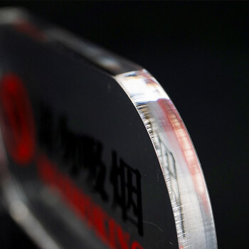 冰禹 BYaf-540 禁止吸烟禁烟台牌 透明亚克力请勿吸烟台卡酒店指示牌桌牌145*67mm