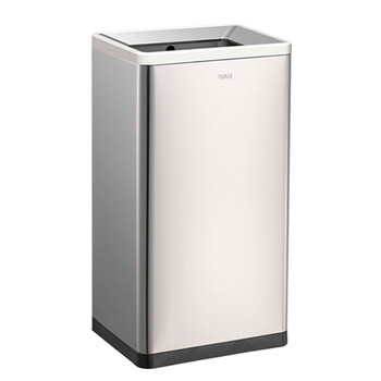 南 SF50-F01 南方方形环境桶 砂银钢 酒店套房果皮桶 商用厨房客厅垃圾桶 办公室垃圾桶 50L容量