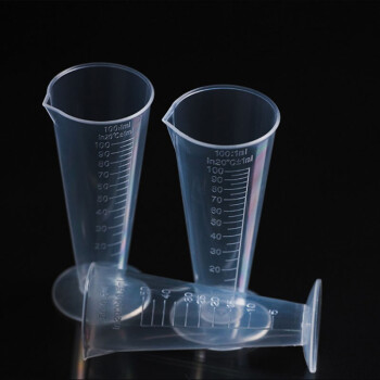 冰禹 BYlj-340 PP三角量杯 塑料刻度量杯 透明杯 容量杯 三角杯 100ml