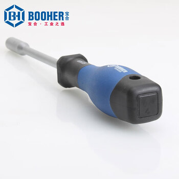 宝合(BOOHER)双色柄带孔螺帽螺丝批13x125MM
