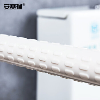 安赛瑞 浴室安全扶手 无障碍卫生间拉手厕所防滑栏杆 一字型走廊通道ABS扶手 60cm 白 26883