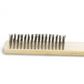海斯迪克 HK-502 木柄钢丝刷 工业除漆除锈刷金属清洁刷