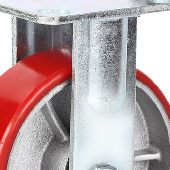 海斯迪克 HKZL-18 重型PU脚轮 聚氨酯防缠绕韩式铁芯手推车轮子 6寸万向轮