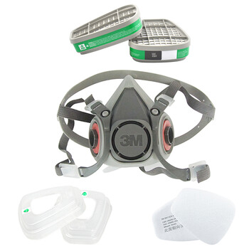 3M 6200+6004防毒面具面罩防尘口罩防护胺气体透气男女通用 定做