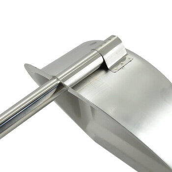 益美得 BJ202 加厚不锈钢簸箕物业酒店保洁垃圾铲 不锈弯把圆形