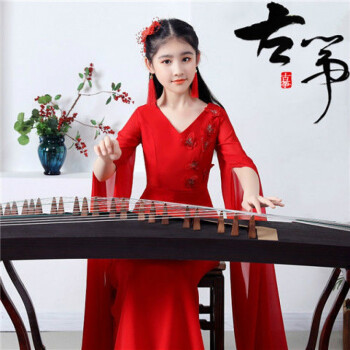 诗迪仕古筝表演服装女童儿童古筝演出服女童中国风仙女气质飘逸服钢琴