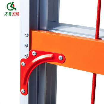 齐鲁安然 铝合金伸缩梯 工程梯 便携升降梯 阁楼直梯 铝合金收缩梯子 楼梯【2.0MM厚4米升降直梯】