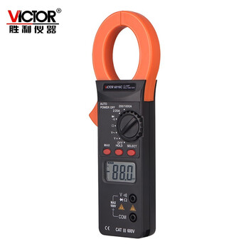 胜利仪器（VICTOR）万用表数字电流表交流钳形万能表数字电流表交直流 VC6016C 标配现货