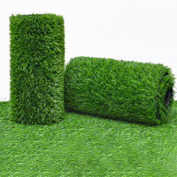 豫之韵 仿真草坪地垫地毯幼儿园塑料垫户外围挡装饰绿植人造足球场假草皮 15mm军绿色普通 需要定制