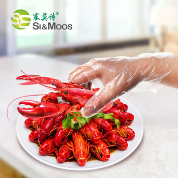 塞莫诗一次性PE手套 防水防油 100只/袋 PE100只P901TR 均码