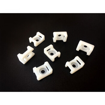 飞尔（FLYER）尼龙扎带固定座 马鞍形电线固定器 螺丝孔固定 线卡子理线器束线带【白色 500个装】