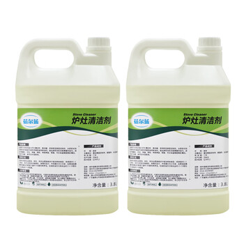 蓓尔蓝 BEL117 炉灶清洁剂 油烟机炉灶灶台烤盘厨房油污焦炭清洁剂 3.8L*4瓶
