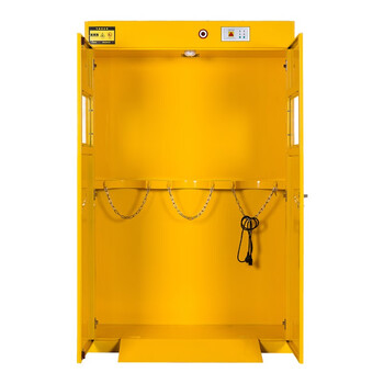 京顿JINGDUN 气瓶柜防爆柜实验室工厂压缩气体储存安全柜 黄色三瓶柜带报警