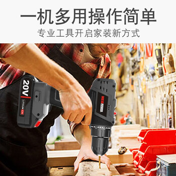尼奥动力 电钻手枪钻大容量智能快充20V/2.0Ah锂电充电式双速工业级充电式螺丝刀电动工具ML-CD190