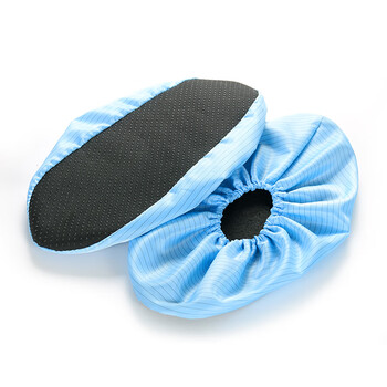 星工（XINGGONG）防静电防尘鞋套 无尘室脚套 软底点胶防滑可水洗 10付