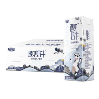 君樂寶（JUNLEBAO）遇見奶牛 營養品質純牛奶200mL*24整箱裝