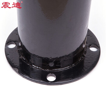 震迪钢管警示柱高100cm停车防撞柱道路隔离桩反光柱可定制SD0413固定款