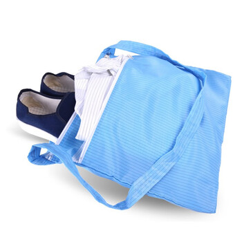 者也（ZYE）无尘收纳工作包 双层拉链防静电背包无尘服袋子 白色