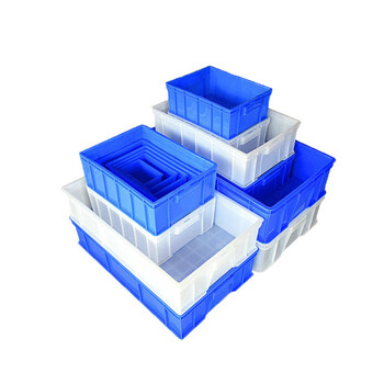 京度 195*150*65mm加厚塑料周转箱五金零件盒元件盒 蓝色塑料箱