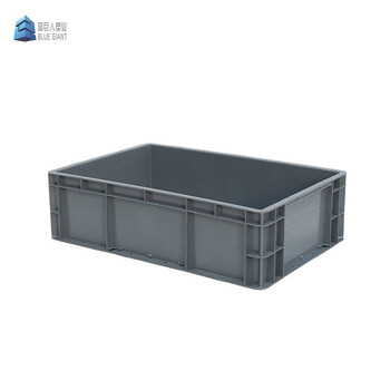 倍坚特 周转箱物流箱塑料箱EU箱汽配箱600*400*170灰色EU箱加厚带盖欧标汽配储物箱厂家直销